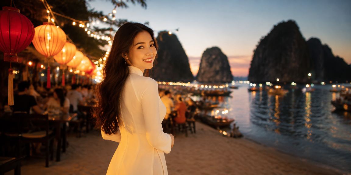 Cảnh chơi bài tại phố cổ Hội An